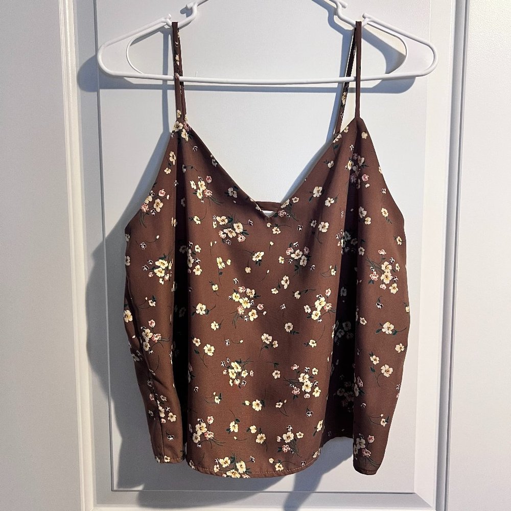 5/$15 💖 - I Jorah Floral Mauve Tank Top